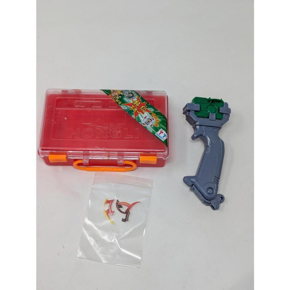 Gray Green EZ Shooter Grip Beyblade Launcher And Ripcord Takara V Force W/Case